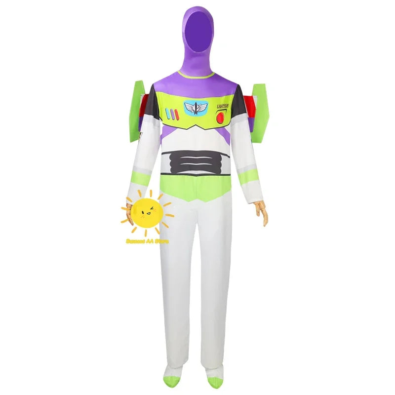 Buzz Lightyear Toy Story Disney-cosplaypak, jumpsuit met vleugels voor volwassenen, Halloweenfeest 2026