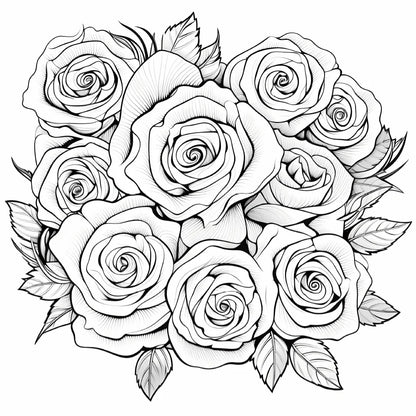 Art Coloring Book 20 Page Flower Graffiti Style Fall 2025 Trend Stress Relief Gift