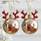 Set of 2 Elk-Themed Christmas Tree Ornaments - Festive Baubles for Home Holiday Decor, 2024 New Year Celebration