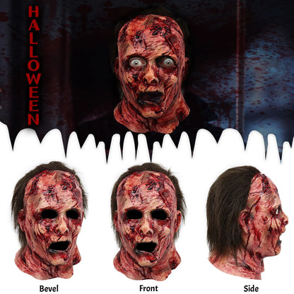 Scary Clown Silicone Full-Head Cosplay Mask Funny Masquerade Headgear for Adults 2026