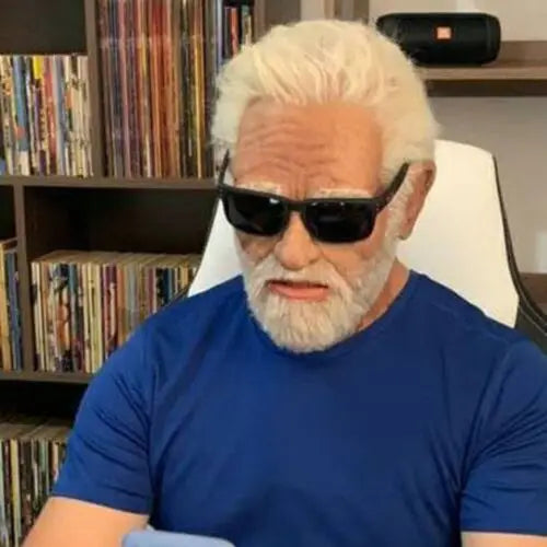 Realistisch siliconen Halloweenmasker dat het hele hoofd bedekt, opa en oma, cosplay-simulatierekwisiet 2026