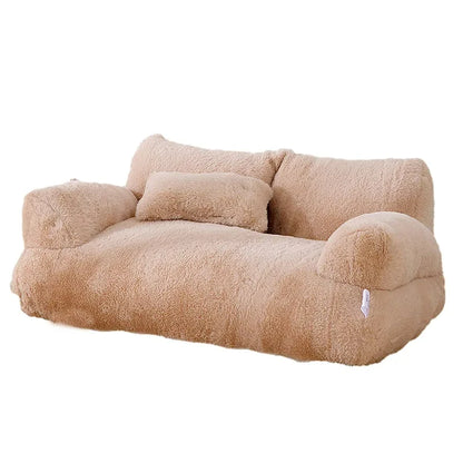 Luxury Cat Bed Sofa - Winter Warm Plush Nest for Small Medium Dogs and Cats