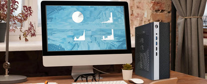 Boîtier Mini ITX HTPC Alimentation 1U Support Maille Compact Théâtre à Domicile