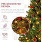 Pre-Lit Artificial Christmas Tree with Pinecones & Berries - 250 Lights, Easy Assembly, Holiday Decor