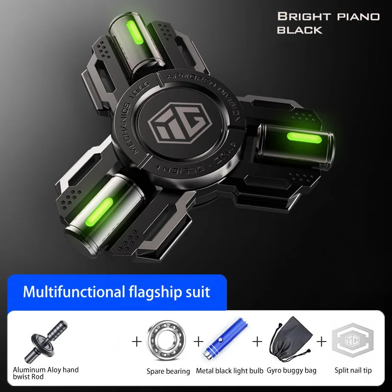Glow Fidget Spinner Alloy EDC Long Spin Stress Relief