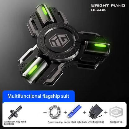 Glow Fidget Spinner Alloy EDC Long Spin Stress Relief