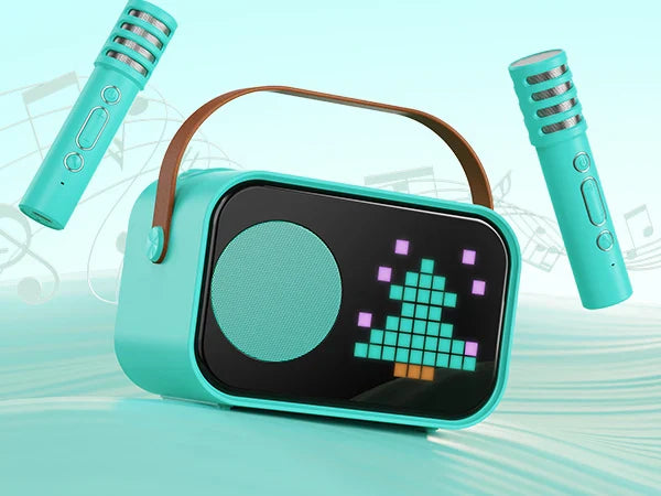 Kids Karaoke Machine Portable Bluetooth Speaker With 2 Wireless Microphones Party Gift 2025