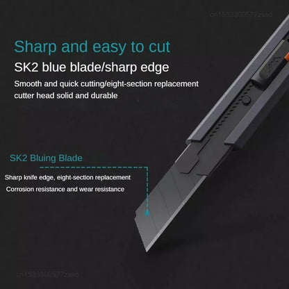 Kompakt verktøykniv med sikkerhetslås - 0,79 tommers karbonstålblad, hjemmeverktøy for gjør-det-selv-håndverk