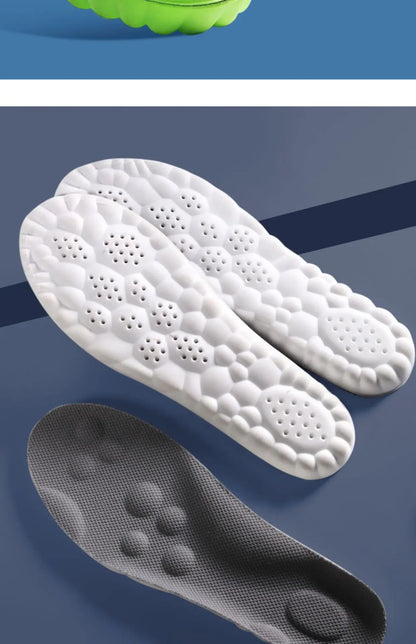 4D Massage Insoles Shock Absorbent Breathable Comfort Plantar Fascia Insole