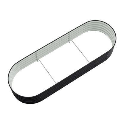 240cm Galvanized Steel Raised Garden Bed, Bottomless Design for Healthy Plant Growth, Weather Resistant, Easy Assembly