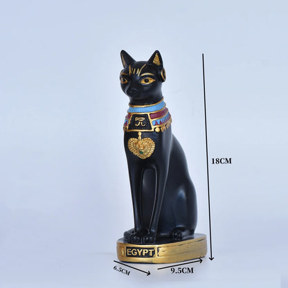 Statua mini gatto dea egizia in resina decorazione per casa e giardino idea regalo retrò