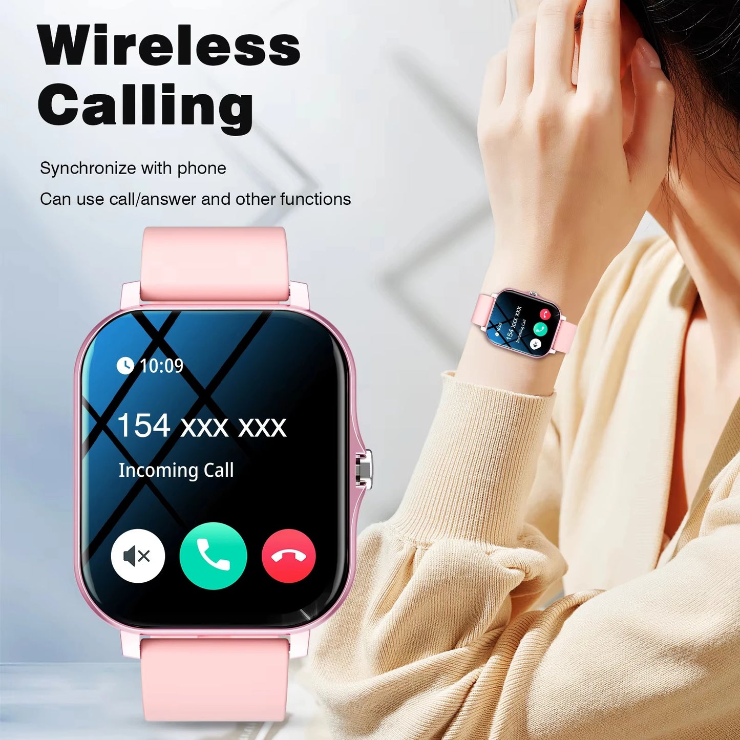LAXASFIT Smart Watch Full Touch Screen Bluetooth Call – Heart Rate Sleep Tracker Sports Fitness Smartwatch 2026