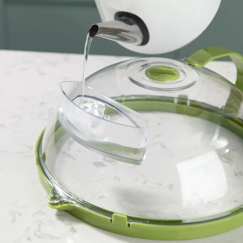 Microwave Cover 10 Inch Clear Splatter Cover With Steamer