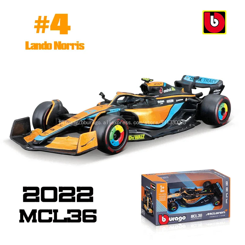 Die-Cast Car 1:43 Scale Formula One MCL60 Replica 2023 Collectible Display Model Fall 2025 Gift