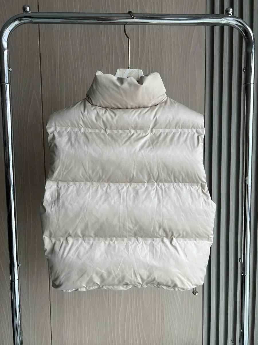 Insulating Women’s Puffer Vest - Oversized Quilted Cotton