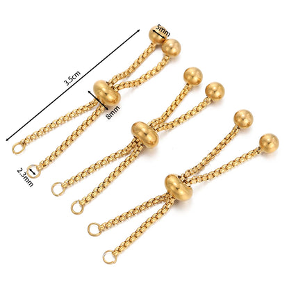 Extensores de Pulsera de Acero Inoxidable Deslizadores Ajustables 3 Piezas