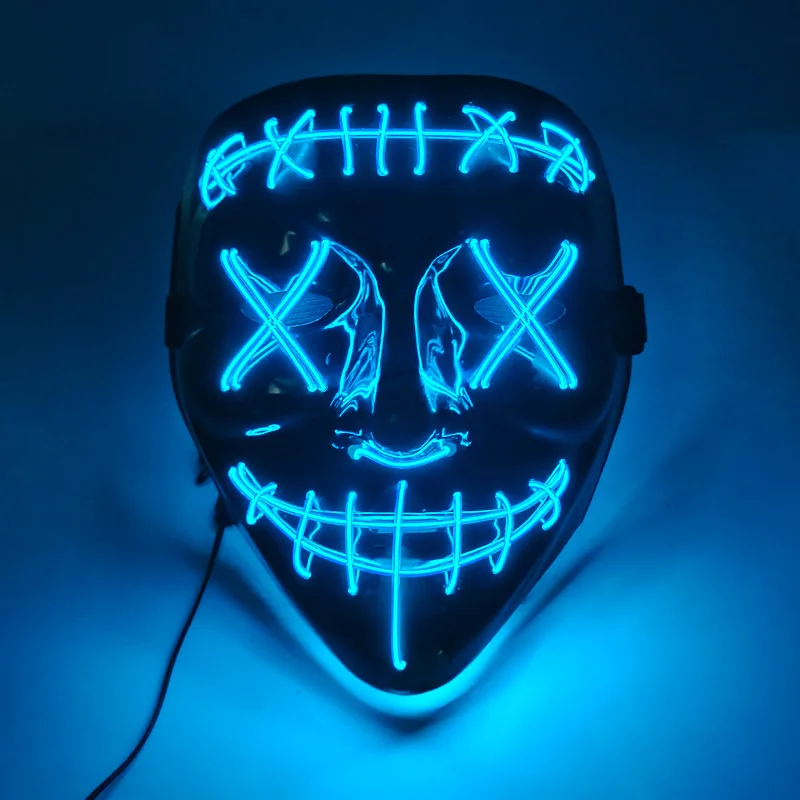 LED Purge Mask with Light Up for Halloween and Parties