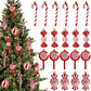 6-Pack Christmas Candy Cane Ornaments - Festive Tree Decorations for Holiday Home Decor, Perfect New Year Gift 2024