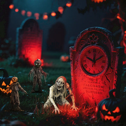 Halloween Havepæle Plastik Uhyggelige Tegneserie Havepynt Efterår 2025 Udendørs Gårdhave Dekoration Let Opsætning