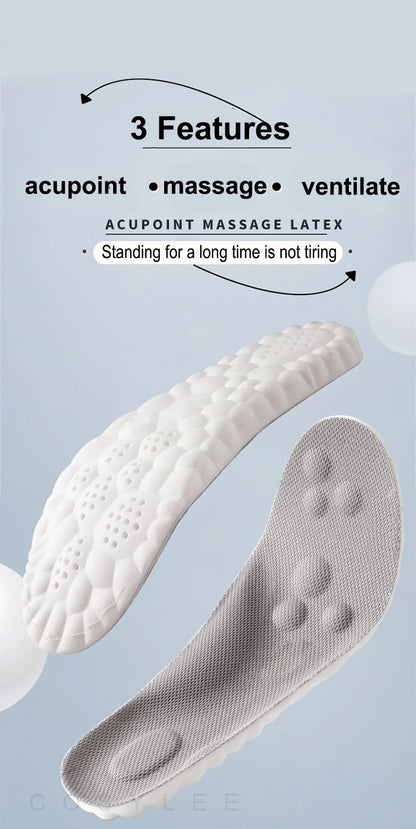 Sport Latex Insoles with Arch Support – Breathable Cushion Plantar Fascia Insole