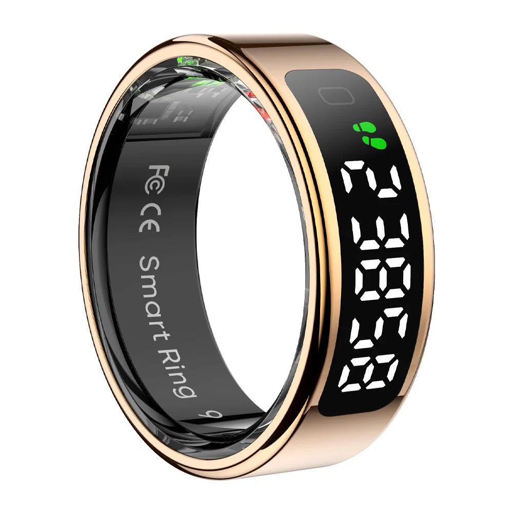 Smart Ring Health Monitor Wearable 5 ATM Waterproof Wireless Charging Fall 2025 Trend Gift