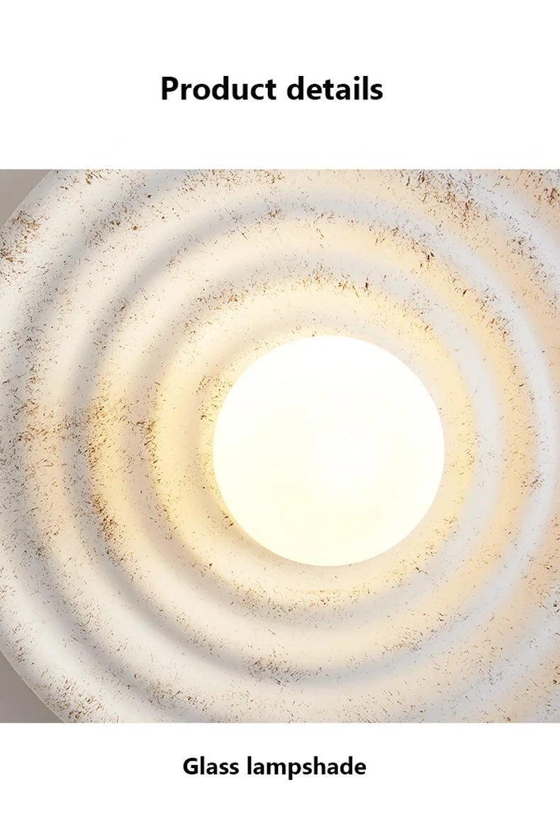 Japandi Wabi Sabi Round Wall Sconce Japanese Minimal LED Light