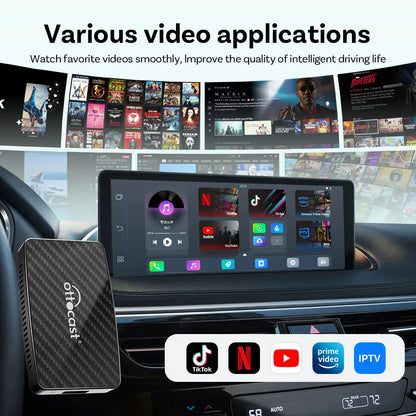 CarPlay Box Draadloze AI Auto Adapter Ingebouwd YouTube Netflix Android Auto 5G WiFi Najaar 2025 Voor de meeste auto's