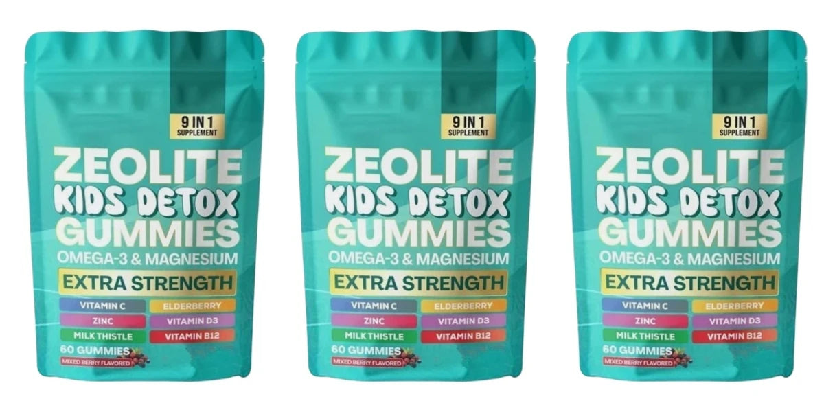 Zeolite Detox Gummies 60 Count – Multivitamin Omega-3 Magnesium Elderberry Immune Support Supplement 2026
