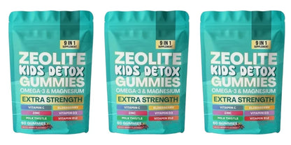 Zeolite Detox Gummies 60 Count – Multivitamin Omega-3 Magnesium Elderberry Immune Support Supplement 2026