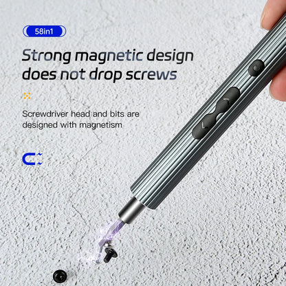 Electric Screwdriver 58-In-1 Rechargeable Precision Repair Kit Wireless Compact Tech Repair Fall 2025 Magnetic