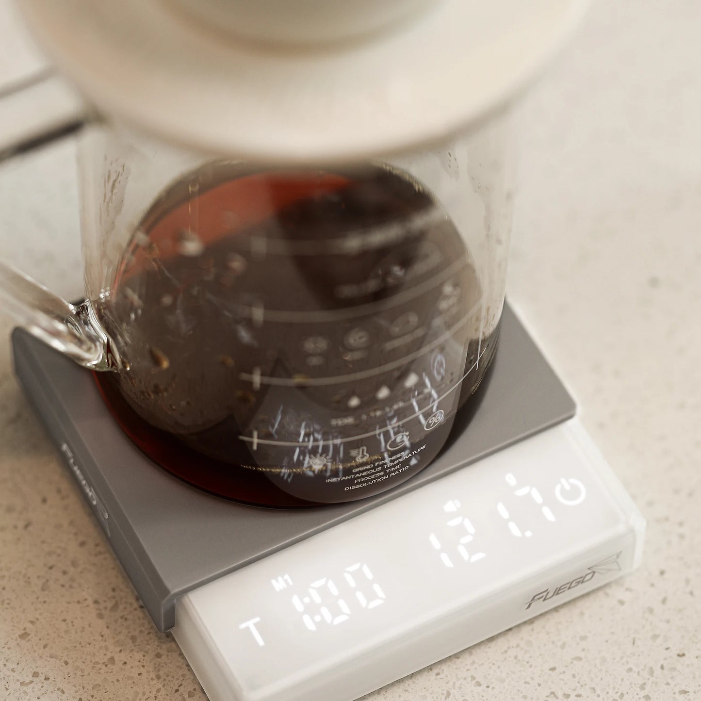 Coffee Scale Rechargeable Digital 0.1g Precision With Timer
