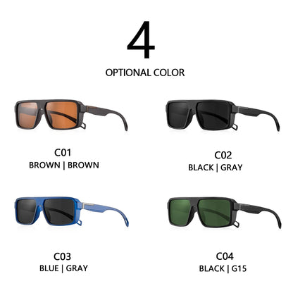 Classic Square Polarized Sunglasses for Men Women Fashion Sports Shades