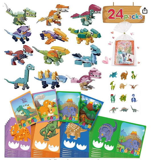 Dinosaur Building Blocks Advent Calendar - 24-Day Countdown to Christmas Fun for Kids