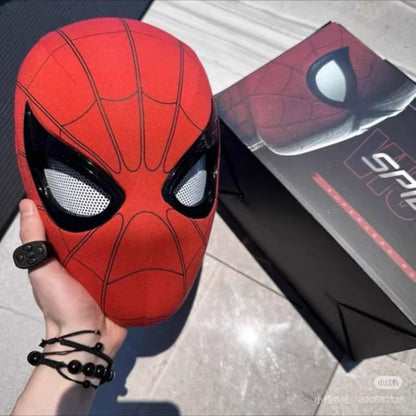 Remote-Controlled Spider-Man LED Cosplay Headgear with Glowing Red and Black Design 2026