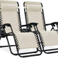 Adjustable Steel Mesh Zero Gravity Lounge Chairs with Cup Holders & Pillows - Portable Recliners for Outdoor Relaxation and Comfort