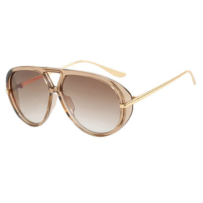 Kvinne Designer Vintage Oversized Solbriller - Svart Motedesign for Kvinner