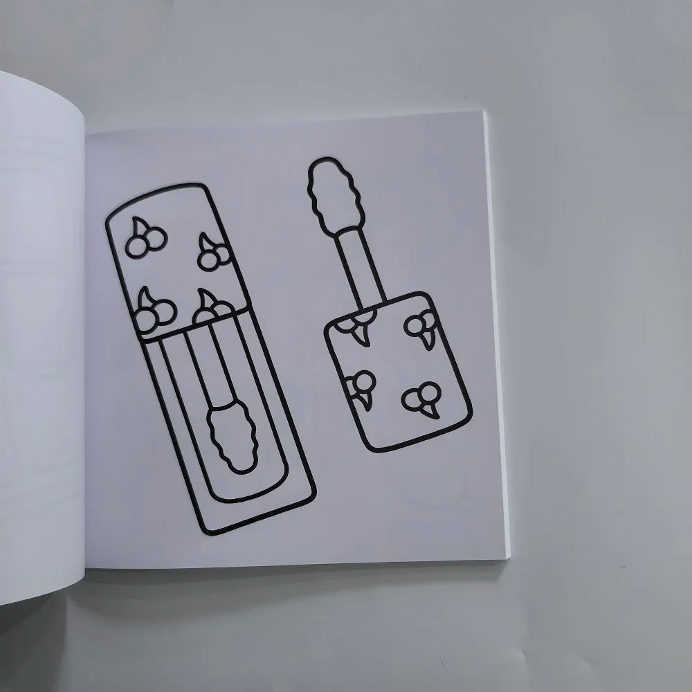 Adult Coloring Book Cosmetics Themed Bold Easy Patterns Fall 2025 Gift Idea