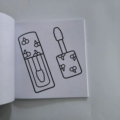 Adult Coloring Book Cosmetics Themed Bold Easy Patterns Fall 2025 Gift Idea