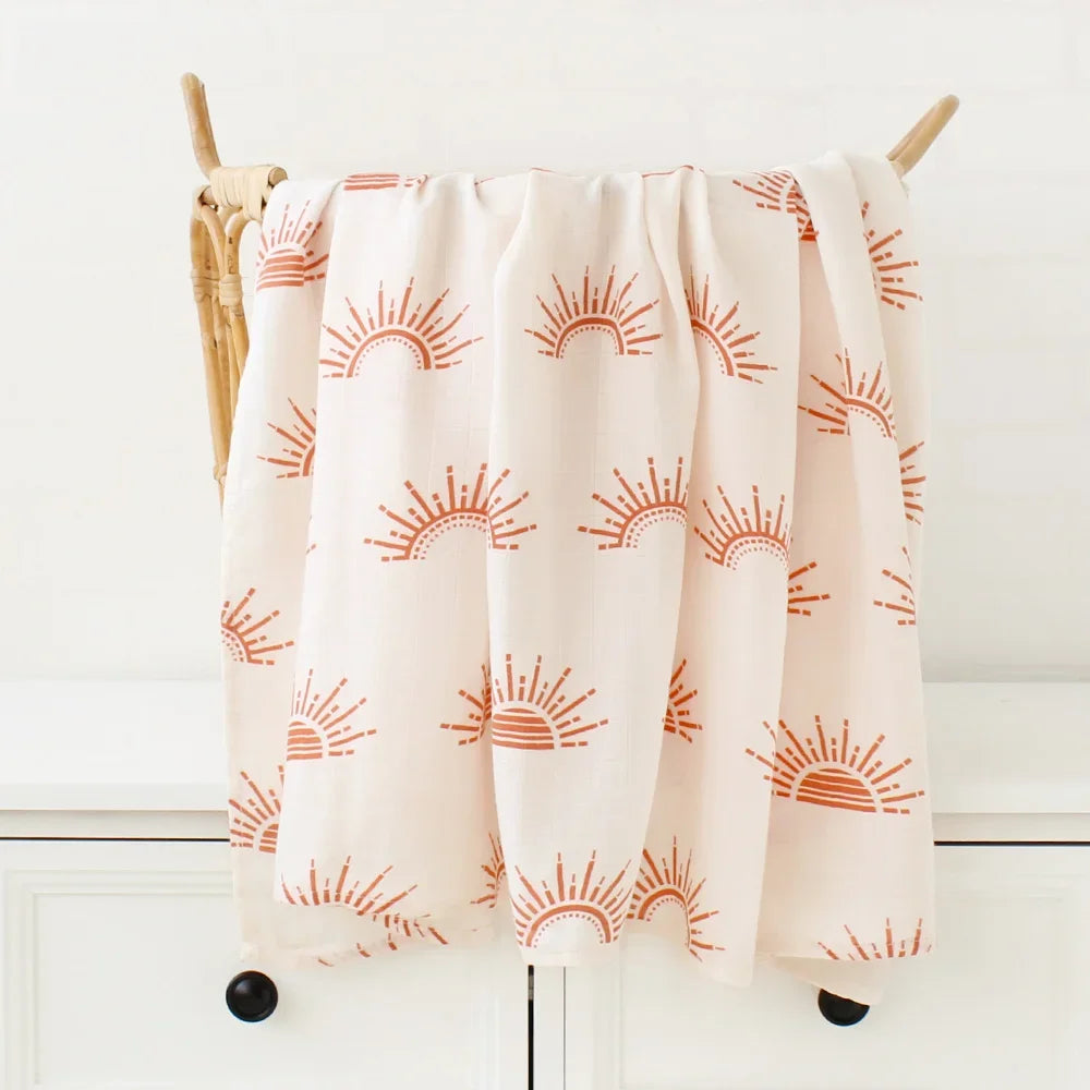 Bambus Musselin Pucktuch 120x120 Cm Blumen Neugeborenen Bettwäsche Herbst 2025 Atmungsaktiv Umweltfreundlich Baby Geschenk