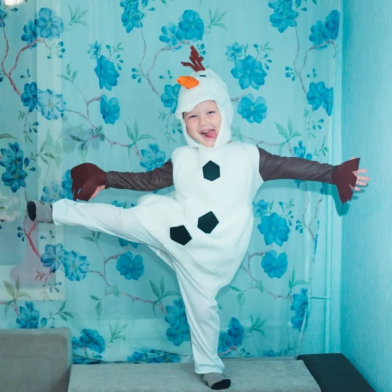 Olaf Frozen-sneeuwman-cosplaykostuum voor kinderen en peuters, cartoonverkleedkleding voor Halloween, kerst- en verjaardagsfeestjes 2026