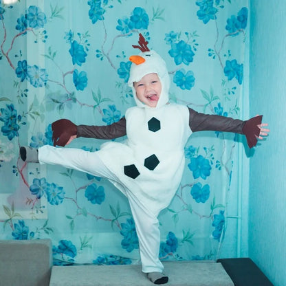Olaf Frozen-sneeuwman-cosplaykostuum voor kinderen en peuters, cartoonverkleedkleding voor Halloween, kerst- en verjaardagsfeestjes 2026