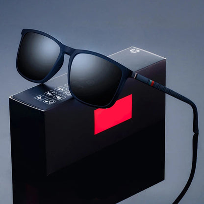 Occhiali da sole polarizzati Fashion Square per uomini - UV400 occhiali di lusso per guida e pesca