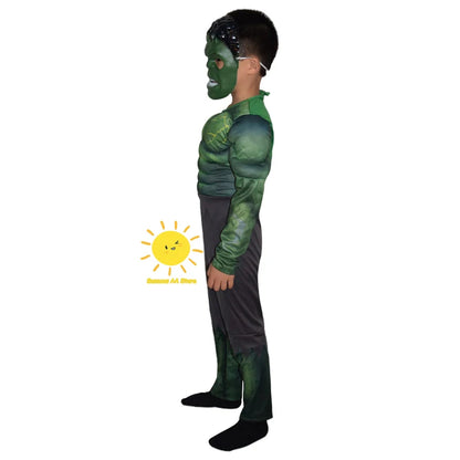 Hulk Bruce Banner-spierkostuumset voor Halloween, cosplaykostuum met handschoenen voor mannen, carnaval en feest 2026