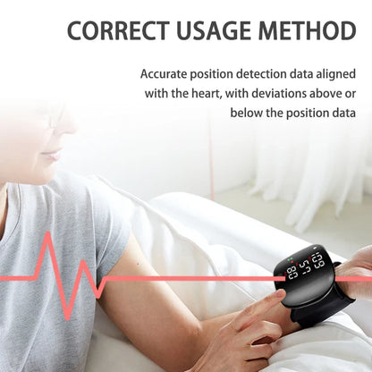 Wrist Blood Pressure Monitor Rechargeable Smart Touch LCD Voice Tonometer Home Health Fall 2025 Accurate Heart Rate