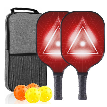 Variant image for USAPA Approved Pickleball Paddle Set of 2 with 4 Balls and Carrying Bag - Lightweight Fiberglass Rackets for Indoor and Outdoor Play-29