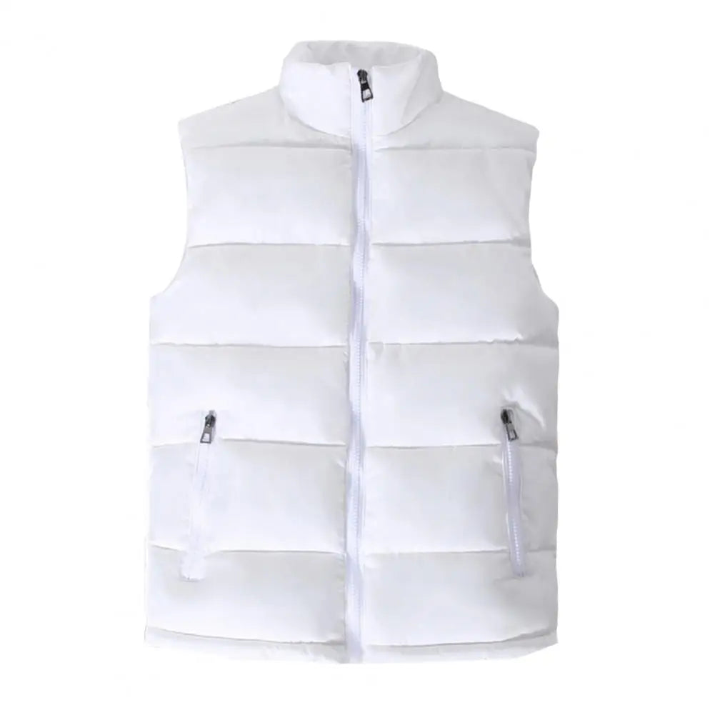 Lightweight Men's Puffer Vest - Slim Stand Collar, Quilted
