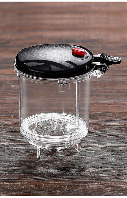 Heat Resistant Glass Teapot With One Click Filter Tea Maker