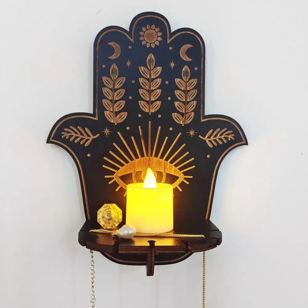 Wall Shelf Hanging Candle Shelf Whimsical Wall Decor Halloween Fall 2025 Cozy Ambient Lighting Gift Idea
