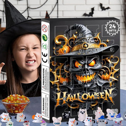 Calendario de Adviento de Halloween 24 Días Decoración de Mesa Coleccionable
