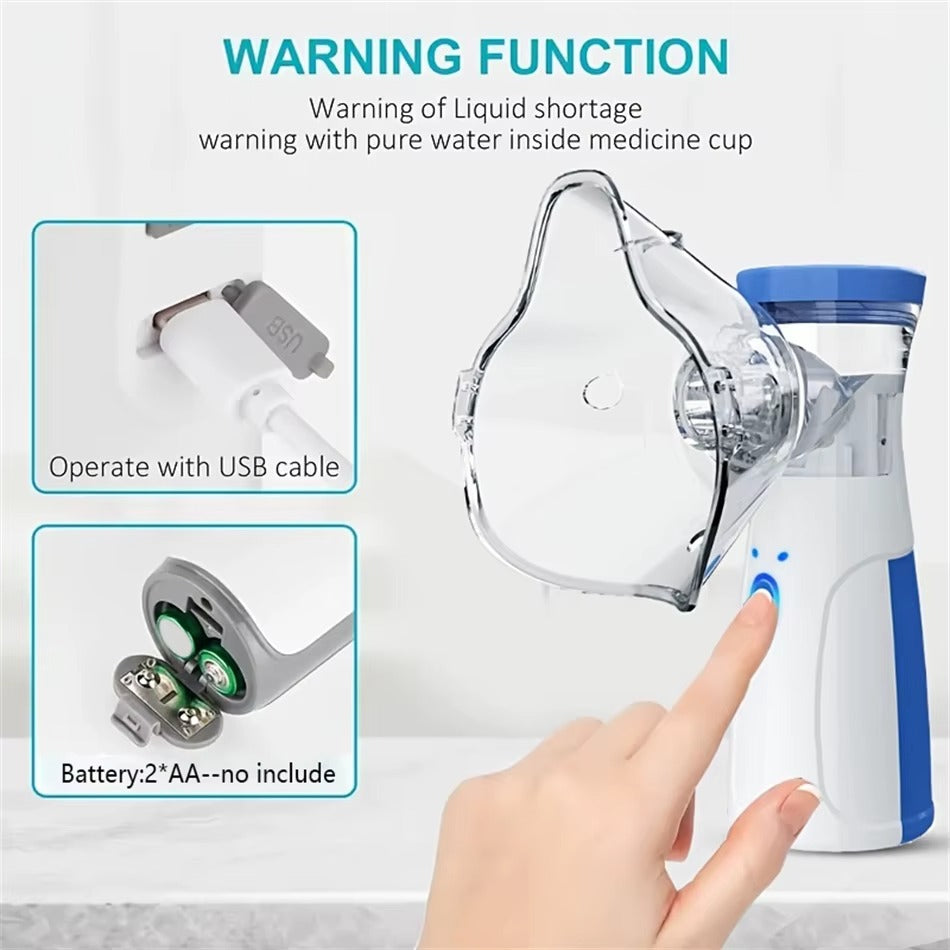 Nebulizer bærbar mini mesh nebulizer til voksne og børn stille inhalator på farten tilbage til skole 2025